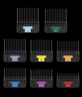 8 PIECE ANDIS WIDE BLADE COMB SET