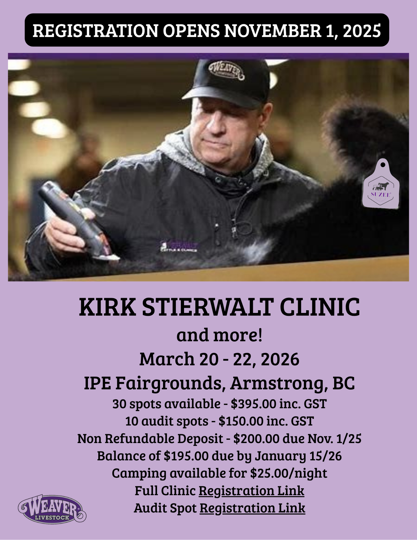 KIRK STIERWALT FITTING CLINIC NON REFUNDABLE DEPOSIT