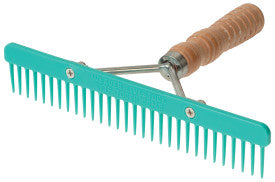 Skip Tooth Comb, Wood Handle, Plastic Blade
