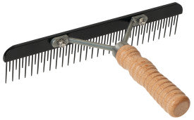 Teflon Fluffer Comb, Wood Handle