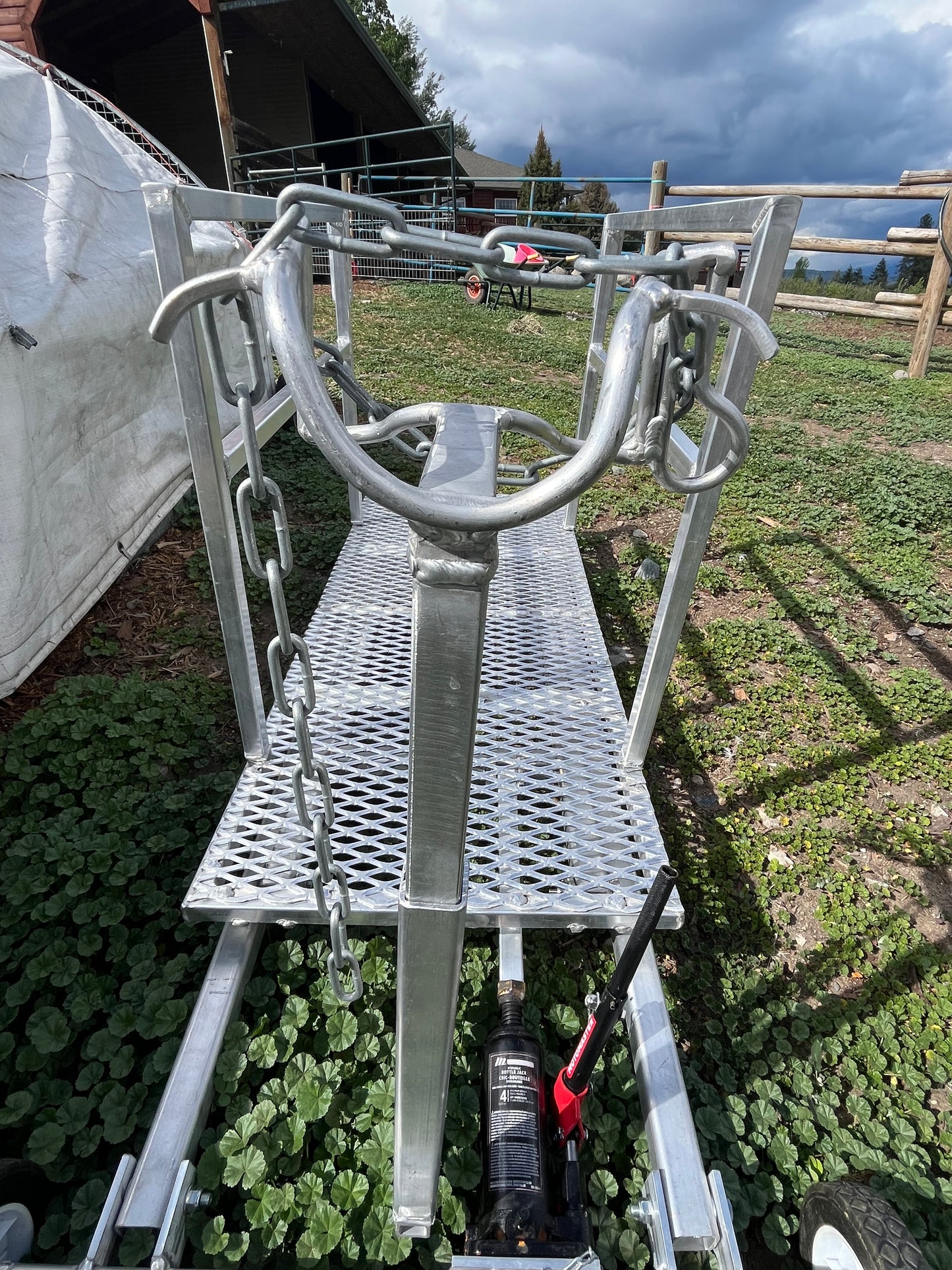 ALUMINUM HYDRAULIC SHEEP TRIM STAND